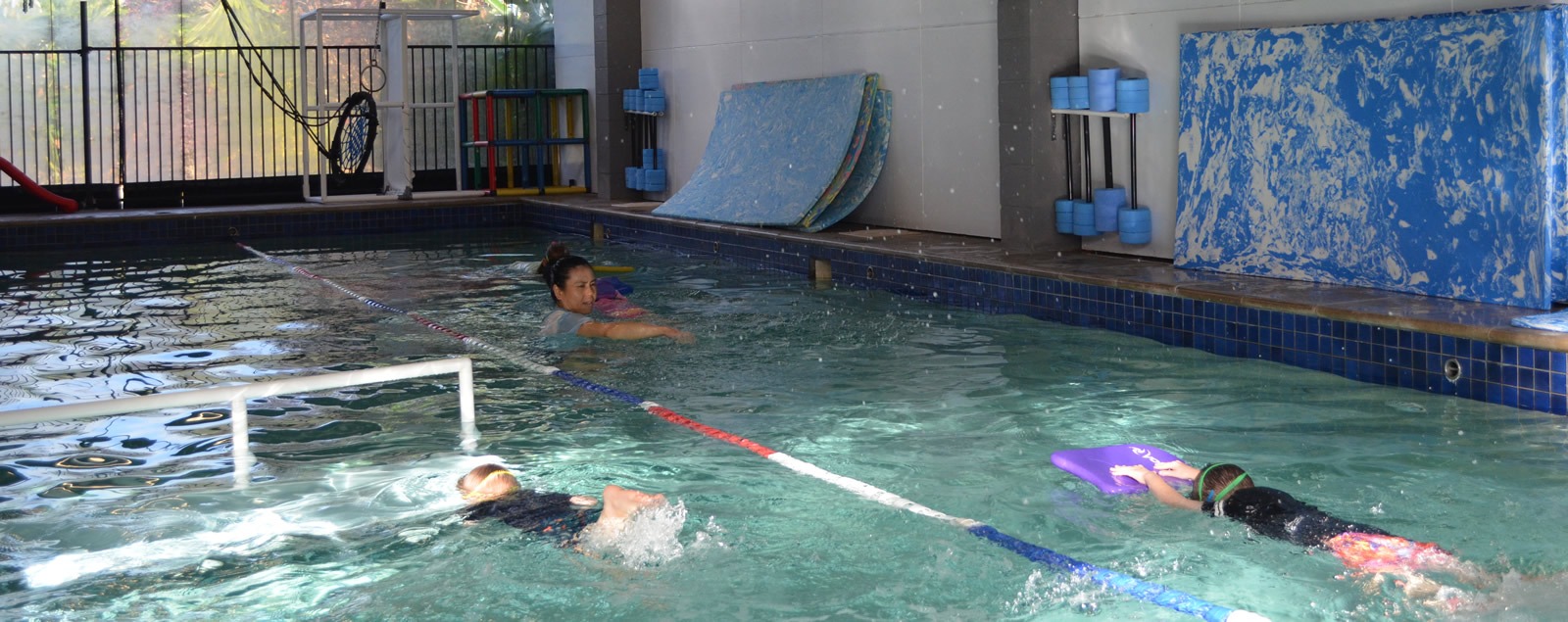 Heated indoor pool at Little Pearls Swim School in Smithfield